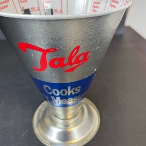 Tala Cooks Dry Measure Traditional Baking Tin Metal Cone Cup Retro England Made